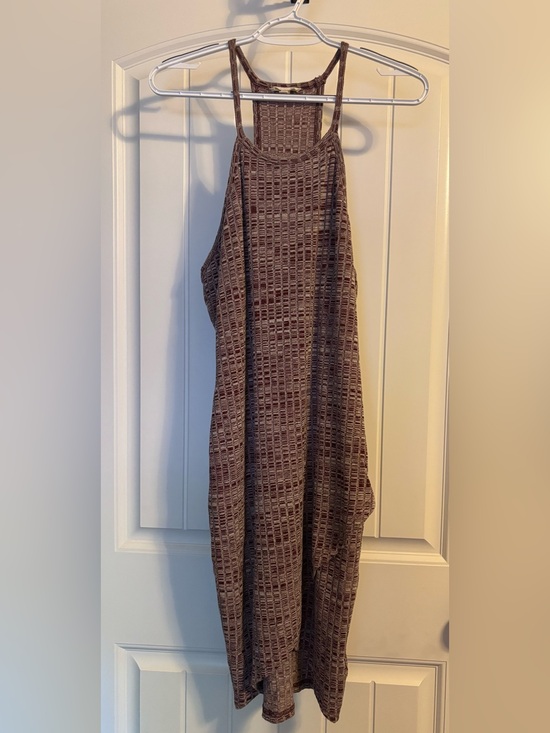 silence + noise Dresses & Skirts - Urban Outfitters Silence + Noise Ribbed Knit Dress in Maroon and Cream